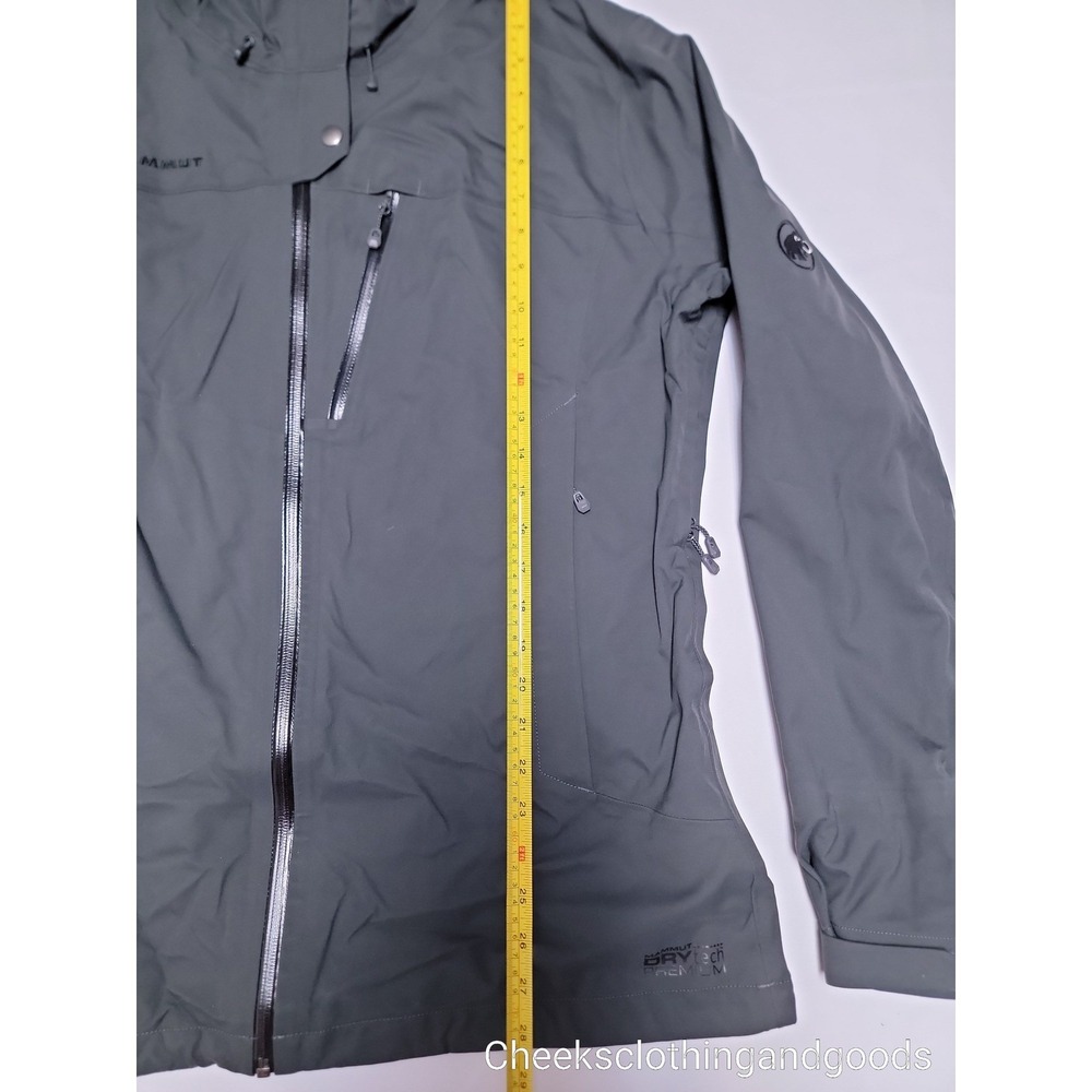 Mammut DryTech Premium Hooded Gray Waterproof Jacket Hooded Women's XL - Picture 5 of 12